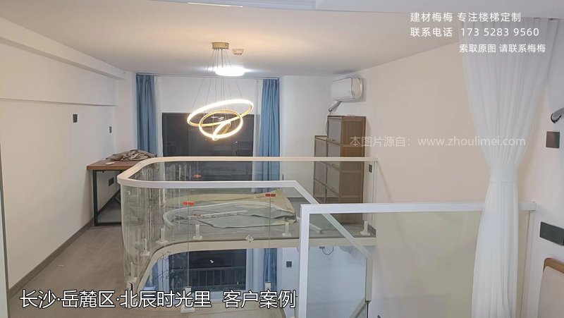 立柱夹玻璃楼梯扶手 玻璃护栏