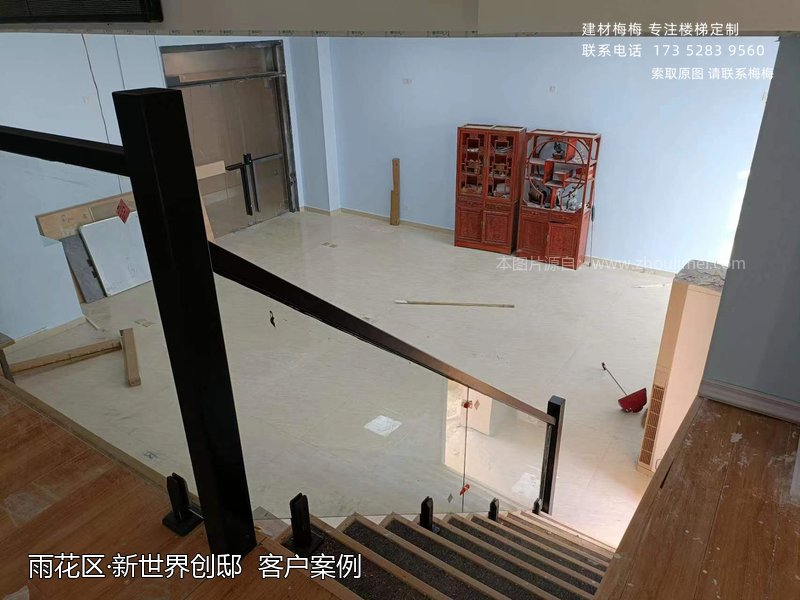 立柱夹玻璃扶手